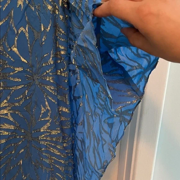 Lilly Pulitzer Blue and Gold Tunic Top - Picture 5 of 8